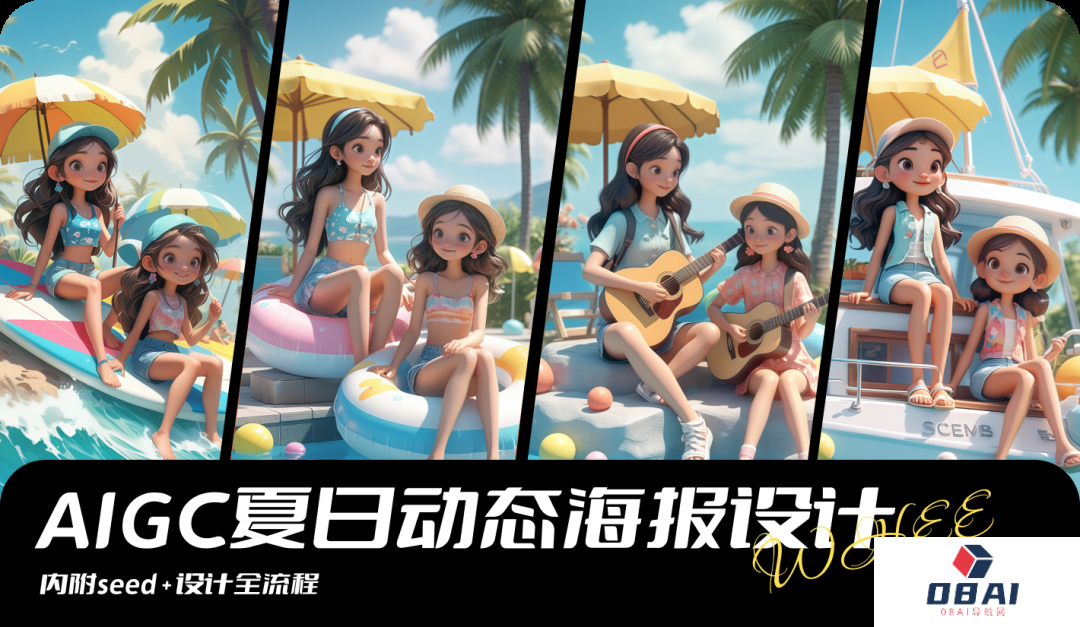 AIGC动态辅助设计教程丨关于如何利用Whee创作夏日动态海报